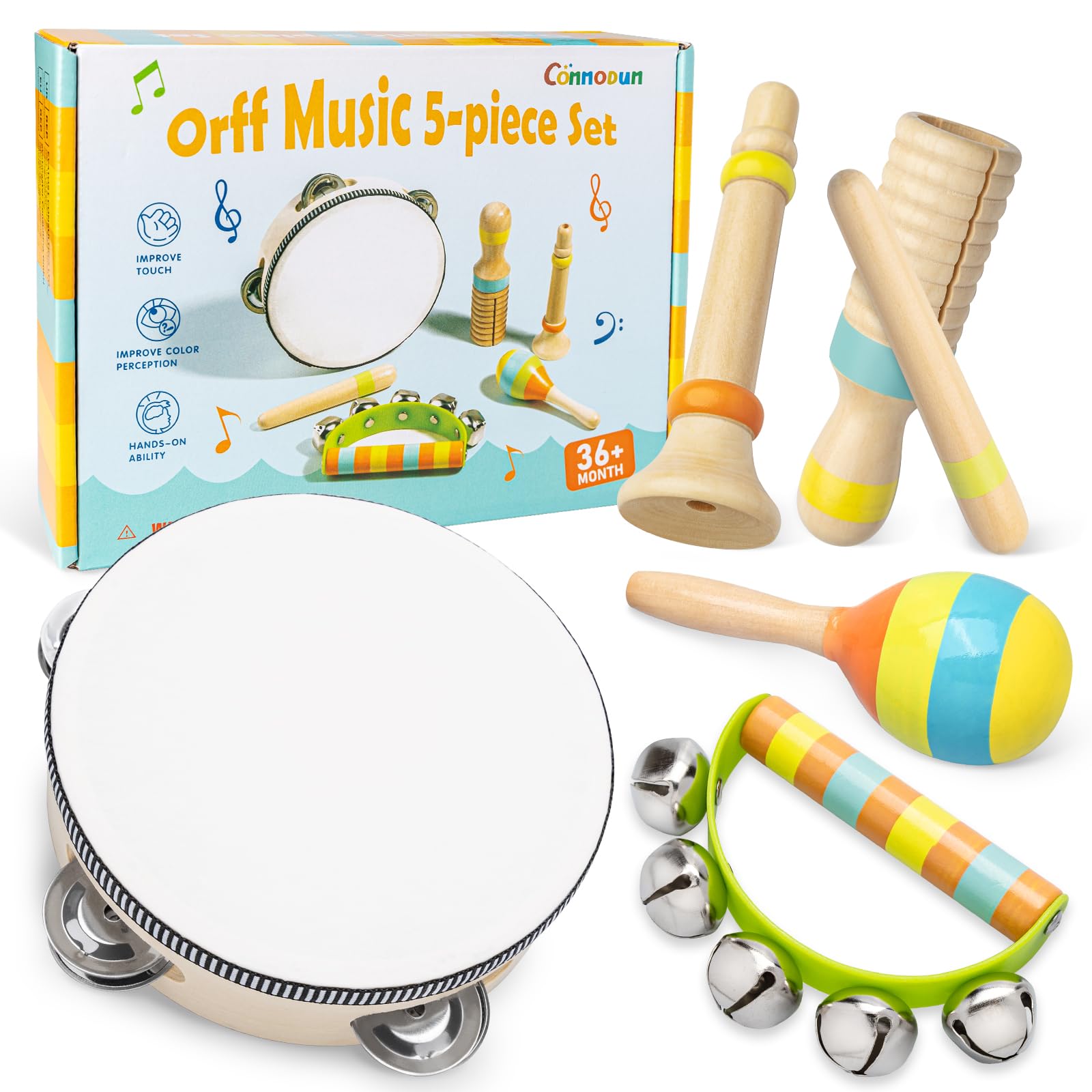 Musical Instruments for Toddlers, Commodum Wooden Percussion ...
