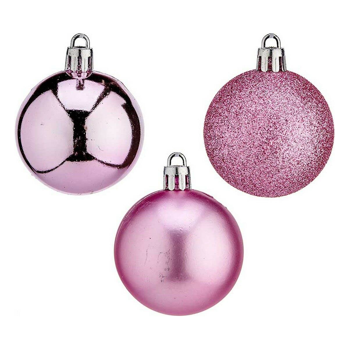 Krist+ Christmas Baubles Ø 5 cm 24 Units Pink Plastic