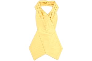 UMO LORENZO Polka Dots Microfiber Poly Woven Ascot With Hooks