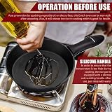 OVERMONT 3-Piece Cast Iron Skillet Set 6, 8, 10 Inch Pre-Seasoned view 6
