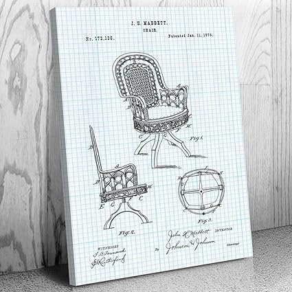 Amazon Com Rattan Chair Canvas Print Wicker Chair Patio