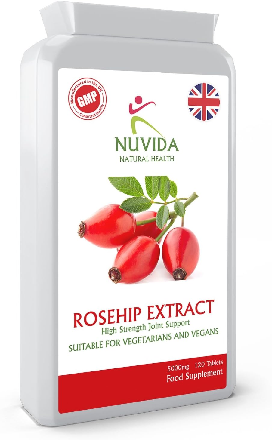 Rosehip Tablets x 120 / High Strength 5000mg Rosehip Extract Supplement