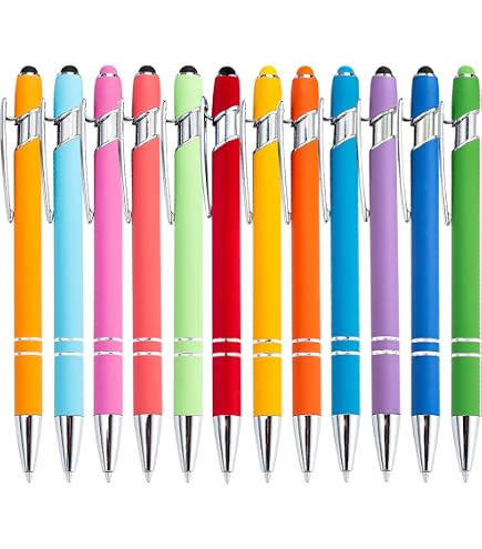 Amazon.com : Tenare 12 Pieces 2 in 1 Stylus Metal Ballpoint Pen