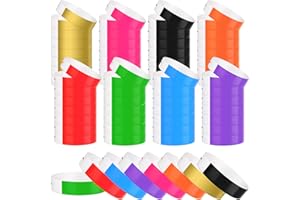 Bouiexye 400 Pack Paper Wristbands for Events Water Resistant Paper Wristbands for Events Music Festival Concert Contest（Mult