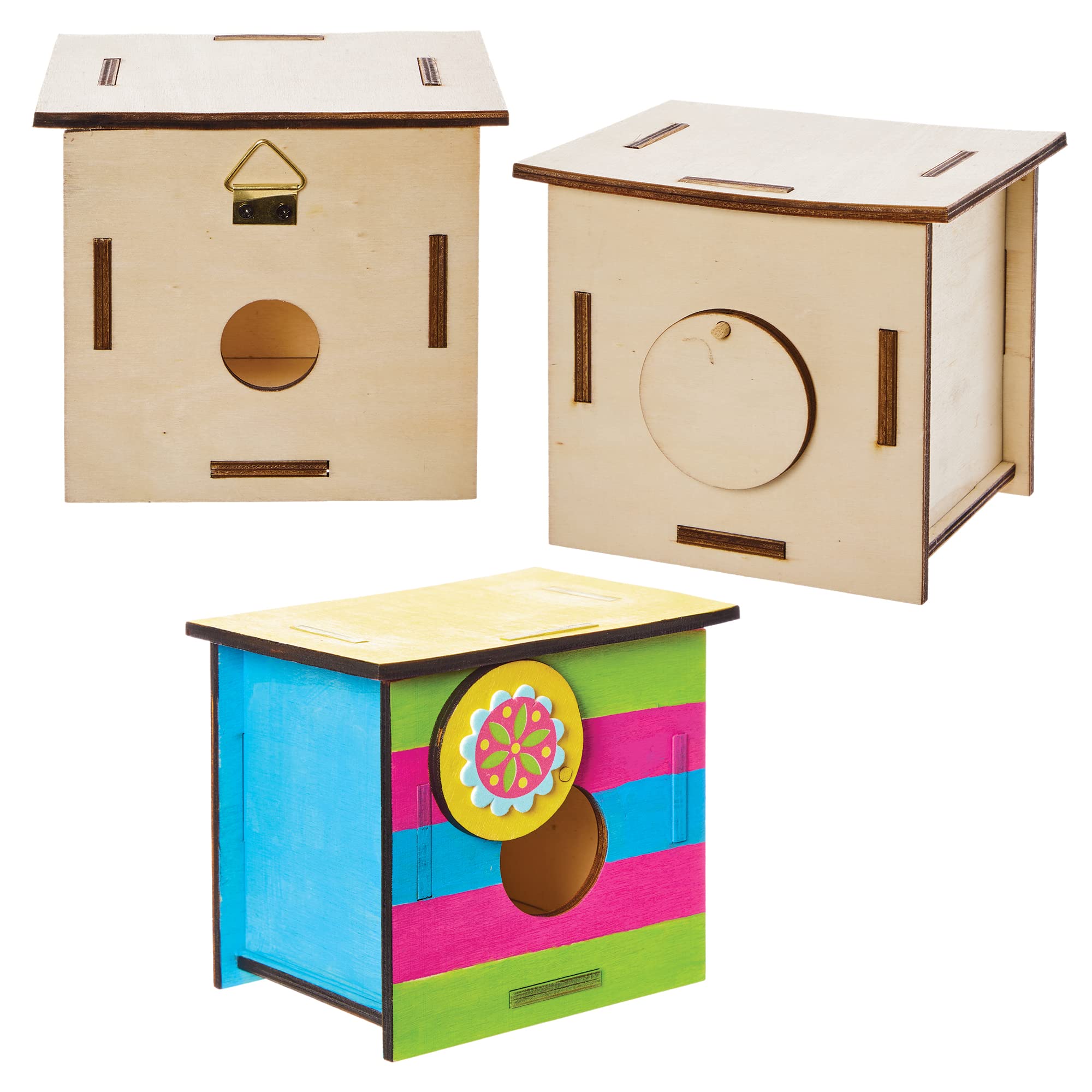 Baker Ross FX585 Dormouse Wooden House Kit - Nature Resources Arts and Crafts Kits for Kids