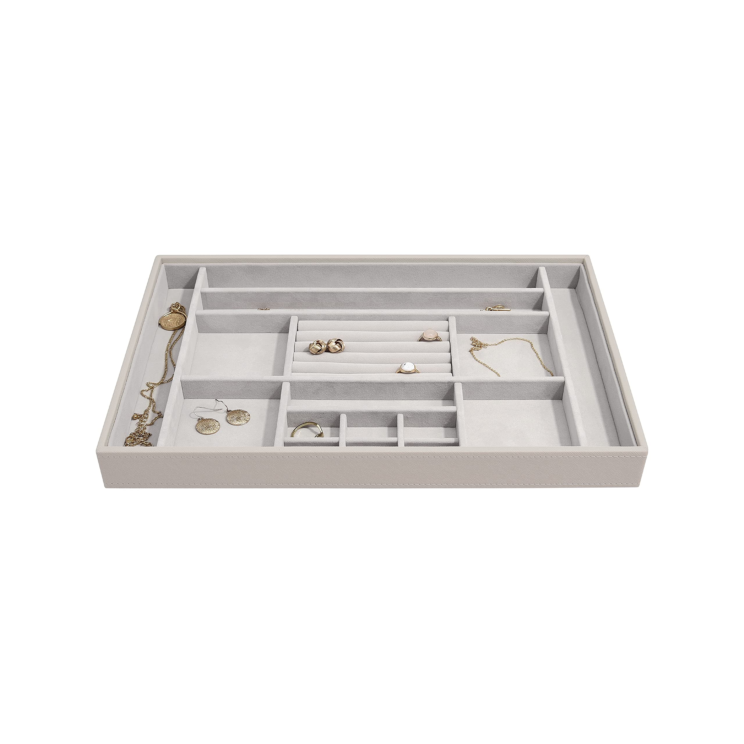 Stackers Taupe Supersize Jewellery Box Ring/Accessories Layer