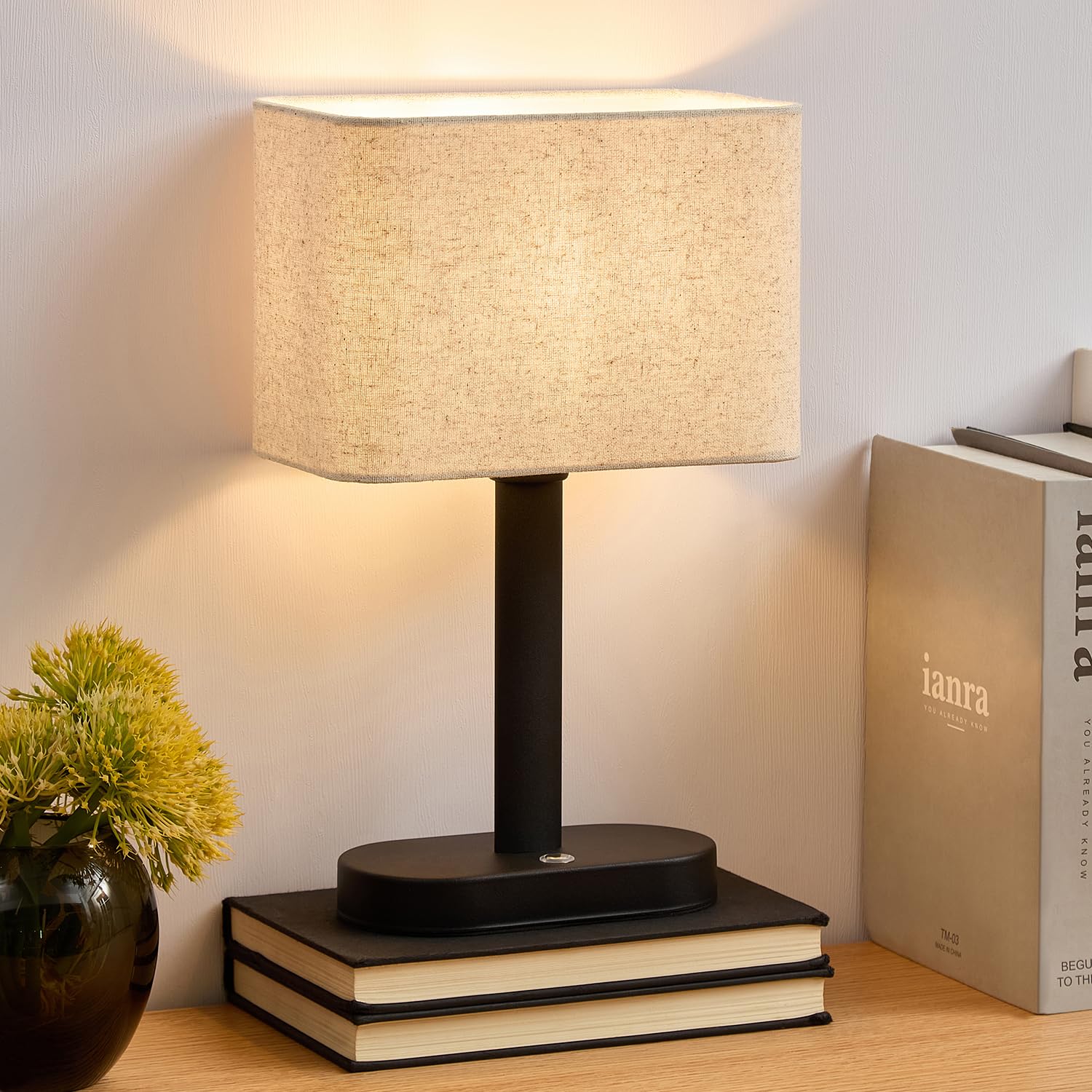 Photo 1 of **MINOR DAMAGE**
SAIWEYA 12.6" Cordless Touch Table Lamp, 5200mAh Rechargeable Desk Lamp, Stepless Dimming Modern Bedside Lamps with 3000K Warm Light LED Bulb, Nightstand Lamps for Study, Bedroom, Living Room, Office ***The connector is missing, but it wo