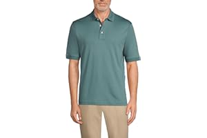 Lands' End Men's Short Sleeve American-Grown Supima Cotton Polo Shirt