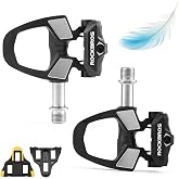 ROCKBROS Road Bike Pedals Compatible with SPD-SL Clipless Pedals | 0.41lb/pair Lightweight Carbon Fiber Body, Wide Platform &amp; 9/16", Sealed Bearings, Cleats Included, Ideal for Road Cycling