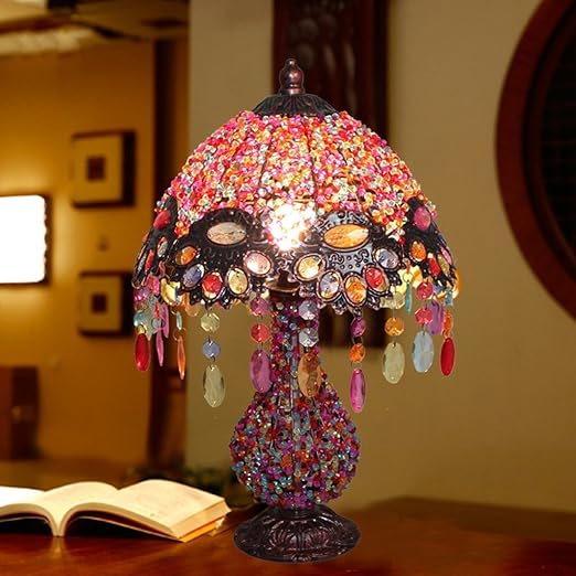 Miluce European Style Garden Table Lamp Bohemian Bedside