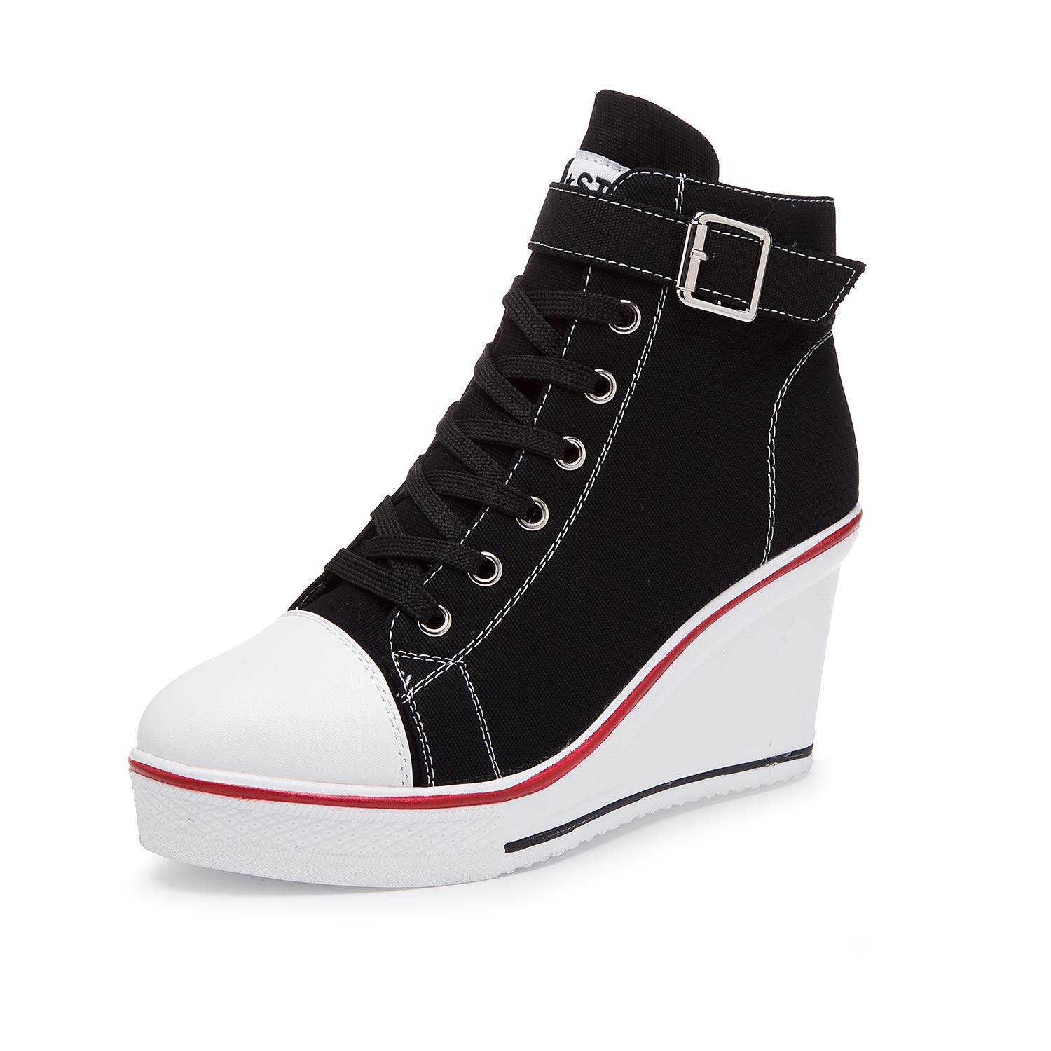 Women's Canvas High-Heeled Shoes Fashion Sneakers