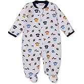Kissy Kissy Baby Boys Infant Football Fever Print Footie With Zipper