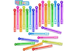 Kickidz Mini Pocket Bubbles Wands Toys Bulk 48 Pack - Bubbles Party Favors for Kids, Bulk Toys Gifts Treats Prizes for Parade