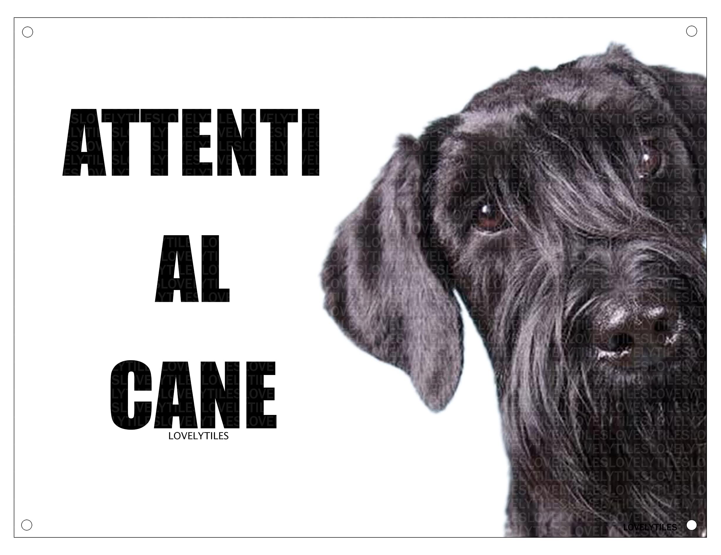 LOVELYTILES Schnauzer PLEASE NOTE to Dog Sign Sign Sign Metal (15X20)