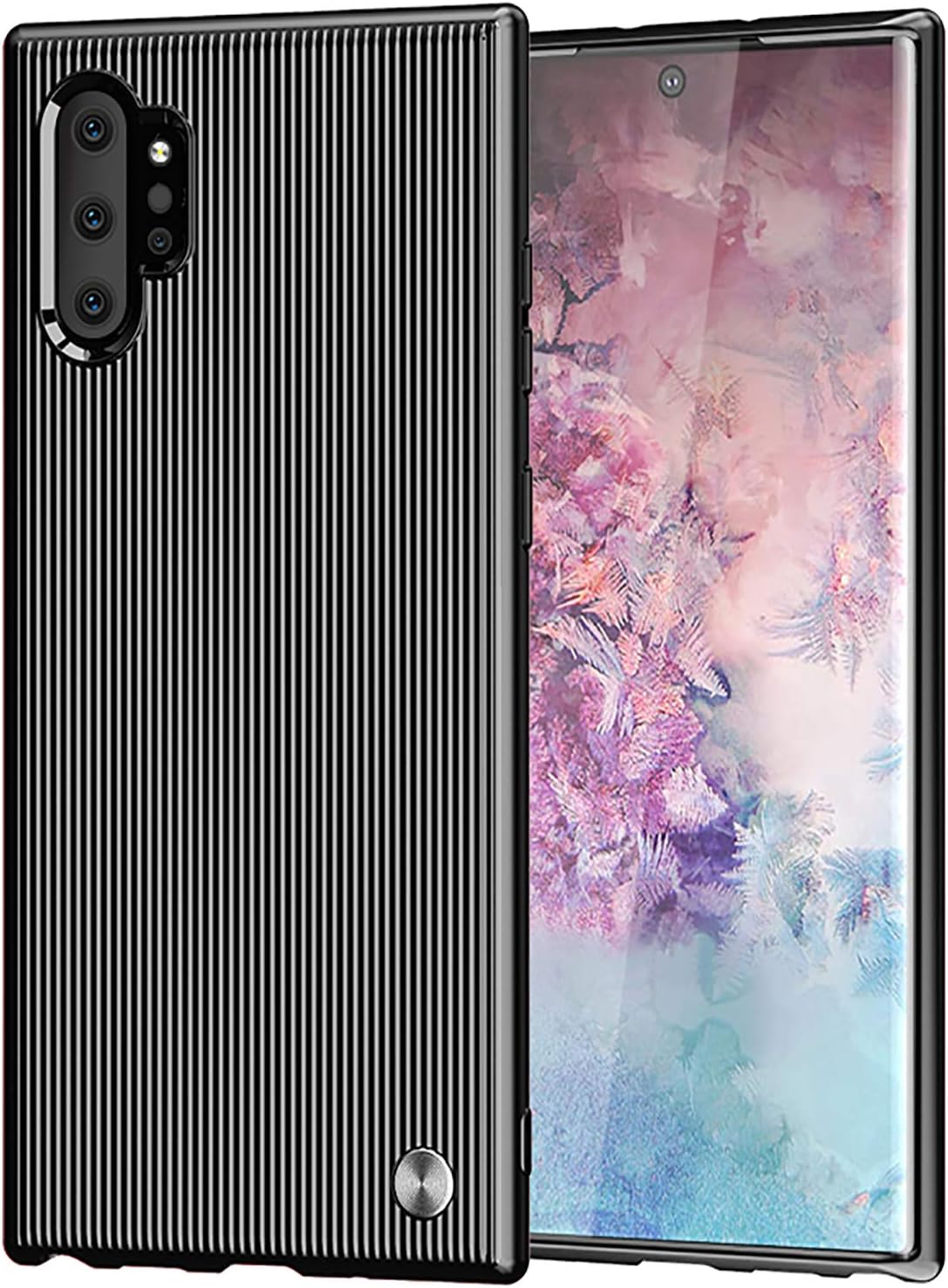 AOYIY For Galaxy Note 10+ Case,Galaxy Note 10 Plus Case,Slim Soft Shockproof Phone Case, Flexible TPU Silicone Hybrid Protective Case,Non-slip Case for Sumsang Galaxy Note 10+ 5G-Black