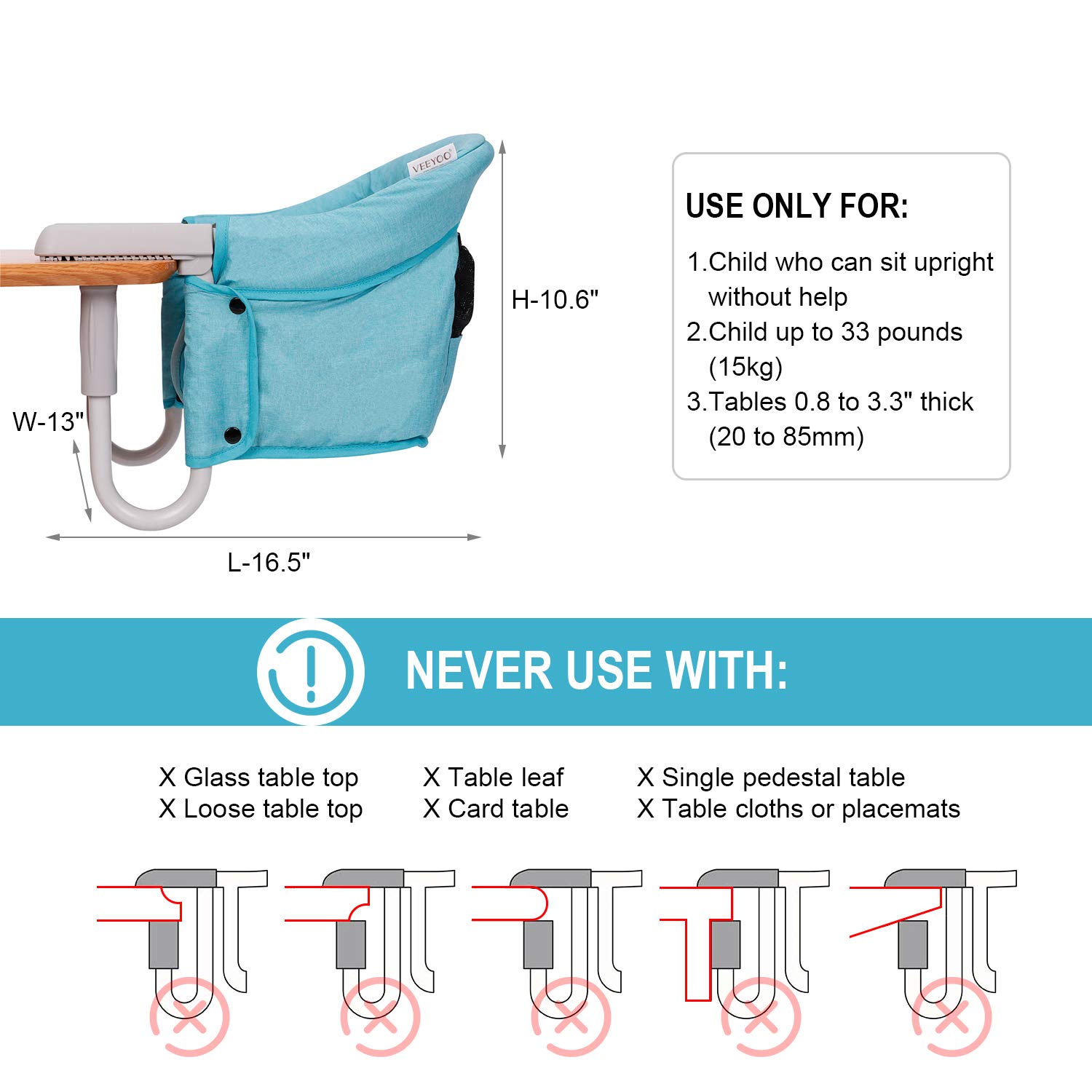 veeyoo portable high chair
