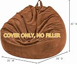 Nobildonna 3 ft Bean Bag Chair Cover 300L Storage Corduroy No Filler view 2