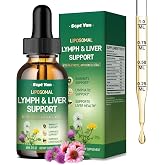 Liposomal Lymphatic Support Drops - Lymphatic Supplements with Milk Thistle, Burdock Root for Women &amp; Men, Natural Flavor, 2 Fl Oz