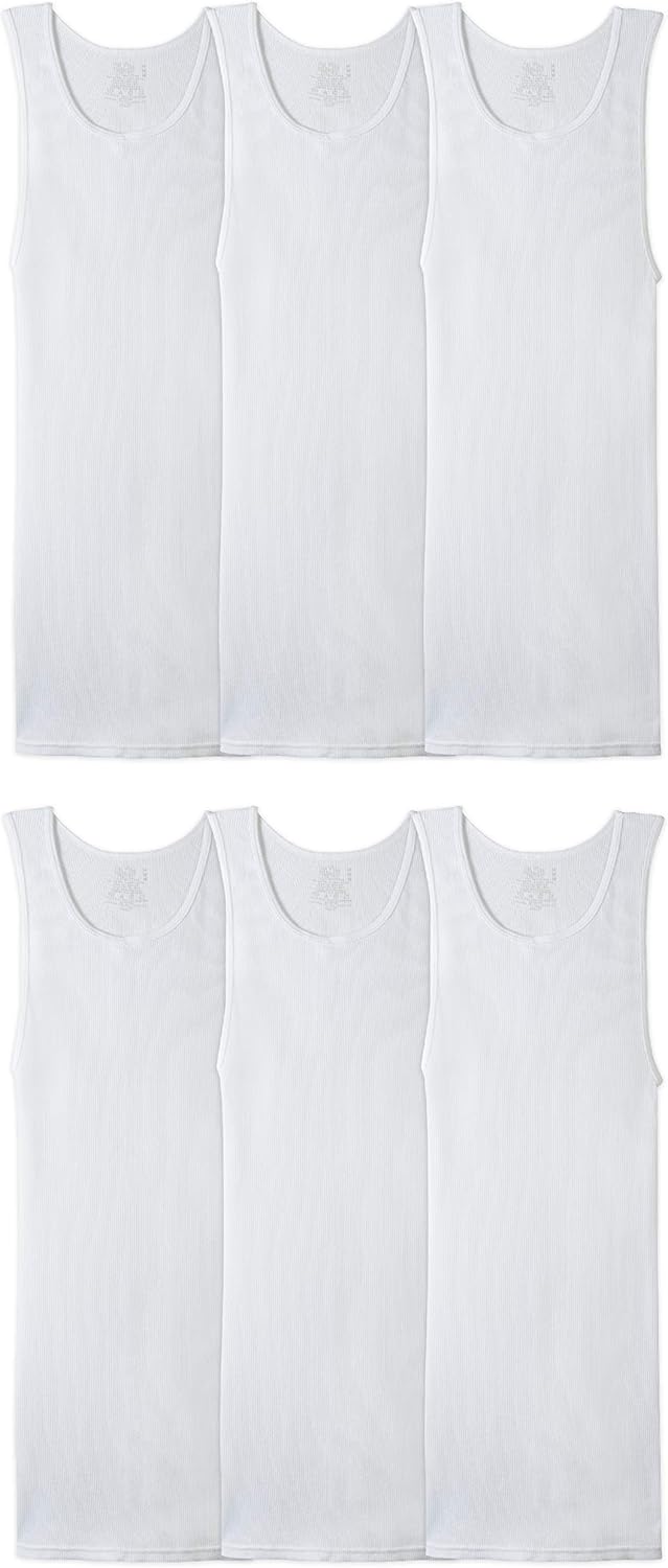 Fruit of the Loom Men's Tag-Free Tank A-Shirt at  Men’s Clothing store