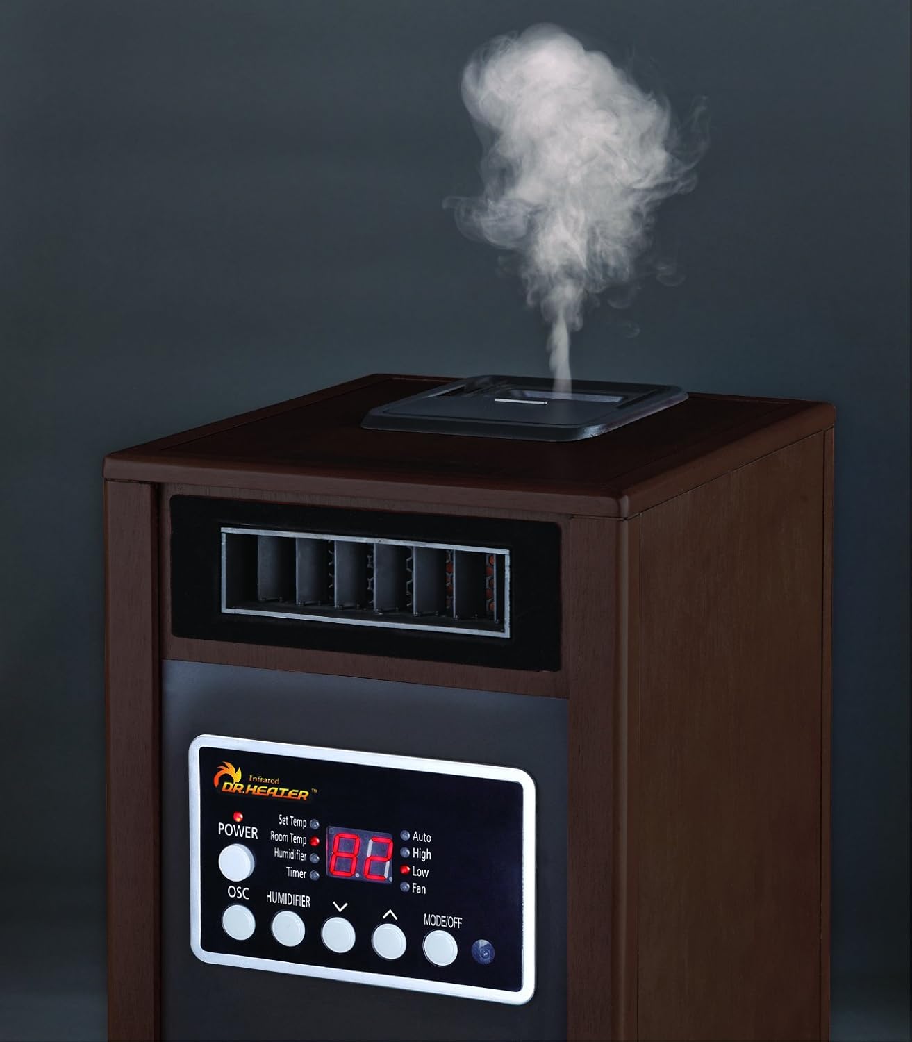Dr. Infrared Heater 1500W, Advanced Humidifier Oscillation Fan Remote  Control, Walnut DR998, Dual Heating System: Amazon.ca: Home & Kitchen