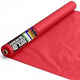Party Solids Red Plastic Table Cover Roll 40" X