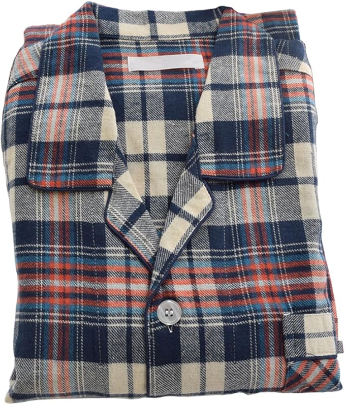 Amazon Happylifehere メンズ パジャマ チェック 綿100 コットン 厚手 両面 起毛 暖かい 保温 秋 冬 ルームウェア 部屋着 S パジャマ 通販