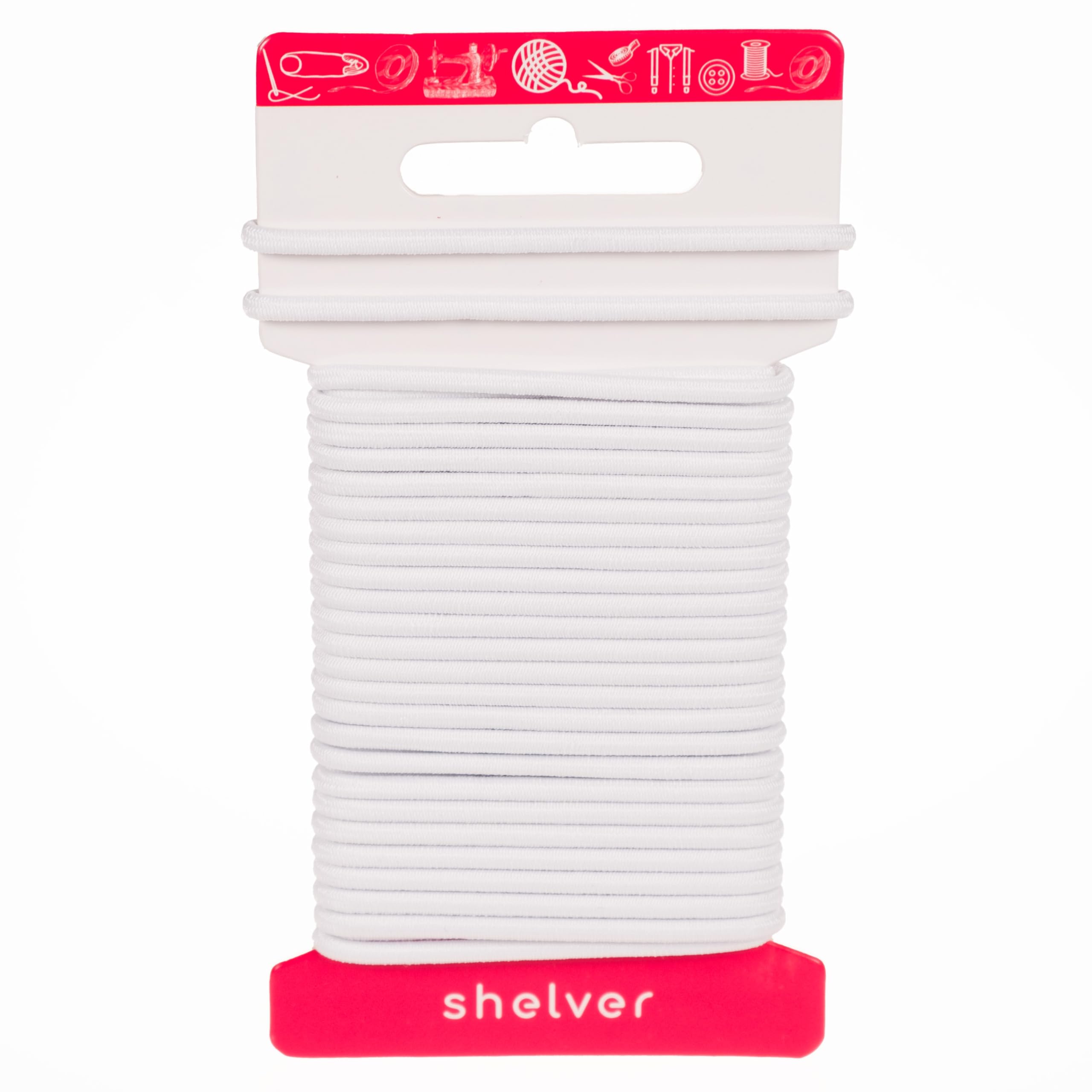 Shelver Elastic String Cord, Black-White-Beige, 1mm-1.5mm-2mm-2.5mm-3mm, 6 metres