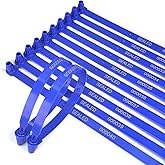 100PCS Plastic Truck Seals,Tamper Evident,Each Seal is Numbered Sequentially,Use for Logistics Truck,Trailer, Container Disposable Plastic Seal, Plug-in Type (Dark Blue)