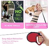 ANCOOLE Retractable Dog Lead 5M 16ft Extendable 360° Tangle-Free Nylon Tape view 3