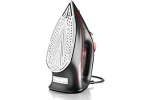 Iron with Steam,1500W Portable Non-Stick Soleplate Steam Samll Iron for Quilting & Sewing,500 Microsteam Holes,350ml water ta