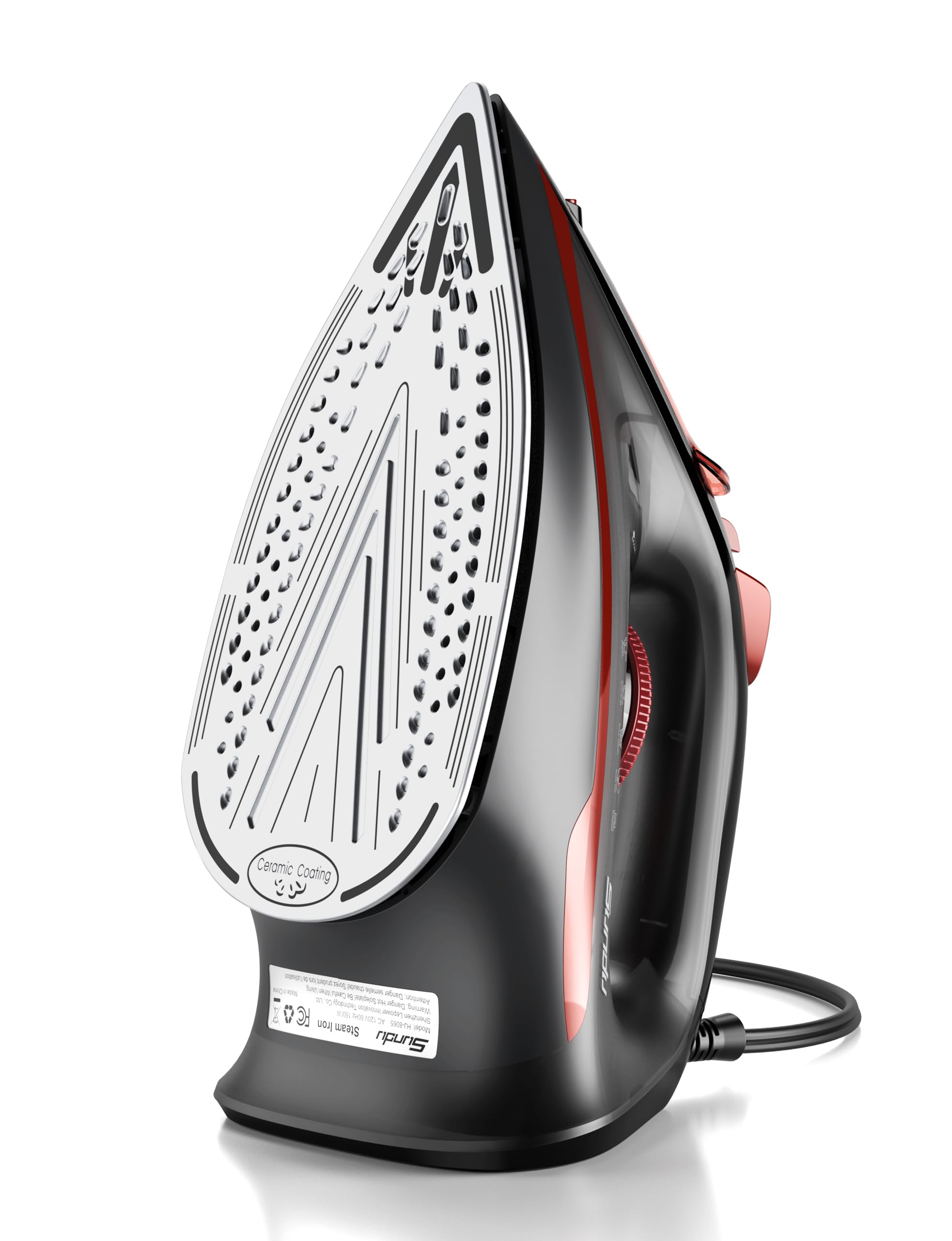 Photo 1 of Irons Steamer for Clothes, Non-Stick Ceramic Soleplate, 500 Microsteam Holes, Powerful Steam Iron, Lightweight, Auto shutoff, Self-Cleaning, 12.31oz Water Tank Ironing Clothes for All Fabrics