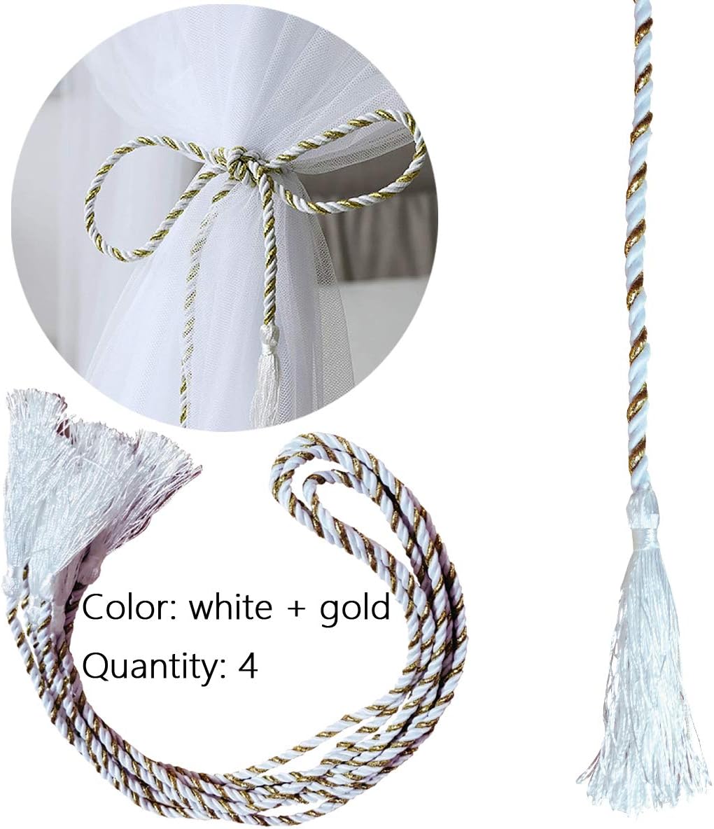 Mosquito NET for Bed Canopy, Four Corner Post Curtains Bed Canopy Elegant Mosquito Net Set, Stick Hook &Profession Rope for net, Screen Netting Canopy Curtains, Full/Queen/King/White: Home & Kitchen