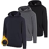 PURE CHAMP 3 Pack Fleece Hoodies for Men Long Sleeve Essentials Hoodie Cotton Active Athletic Workout Sweatshirts for Men