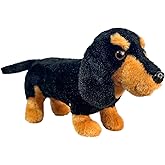 JUSTQUNSEEN Dogs Stuffed Animals,16”Dachshund Stuffed Animals Toys Plush Dog Stuffed for Kids,Girls,Boys,Pet,Soft Cuddly Plush Toy Realistic Dog Toys as Birthday Gift (Black)