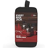 Every Man Jack Cedarwood Holiday Gift Set for Men - Body Wash, Shampoo, Deodorant, and Dopp Kit