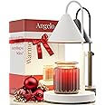Hestia Angelo Candle Warmer Lamp - Candle Lamp Warmer with Timer & 3 Wick Candles, Height Adjustable, Electric Candle Lamp with Scented Wax Yankee Candle Jar, Gifts for Mom, (Black, Timer)