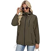 Avoogue Women's Lightweight Rain Jacket Waterproof with Hood Packable Windbreaker Jacket for Women