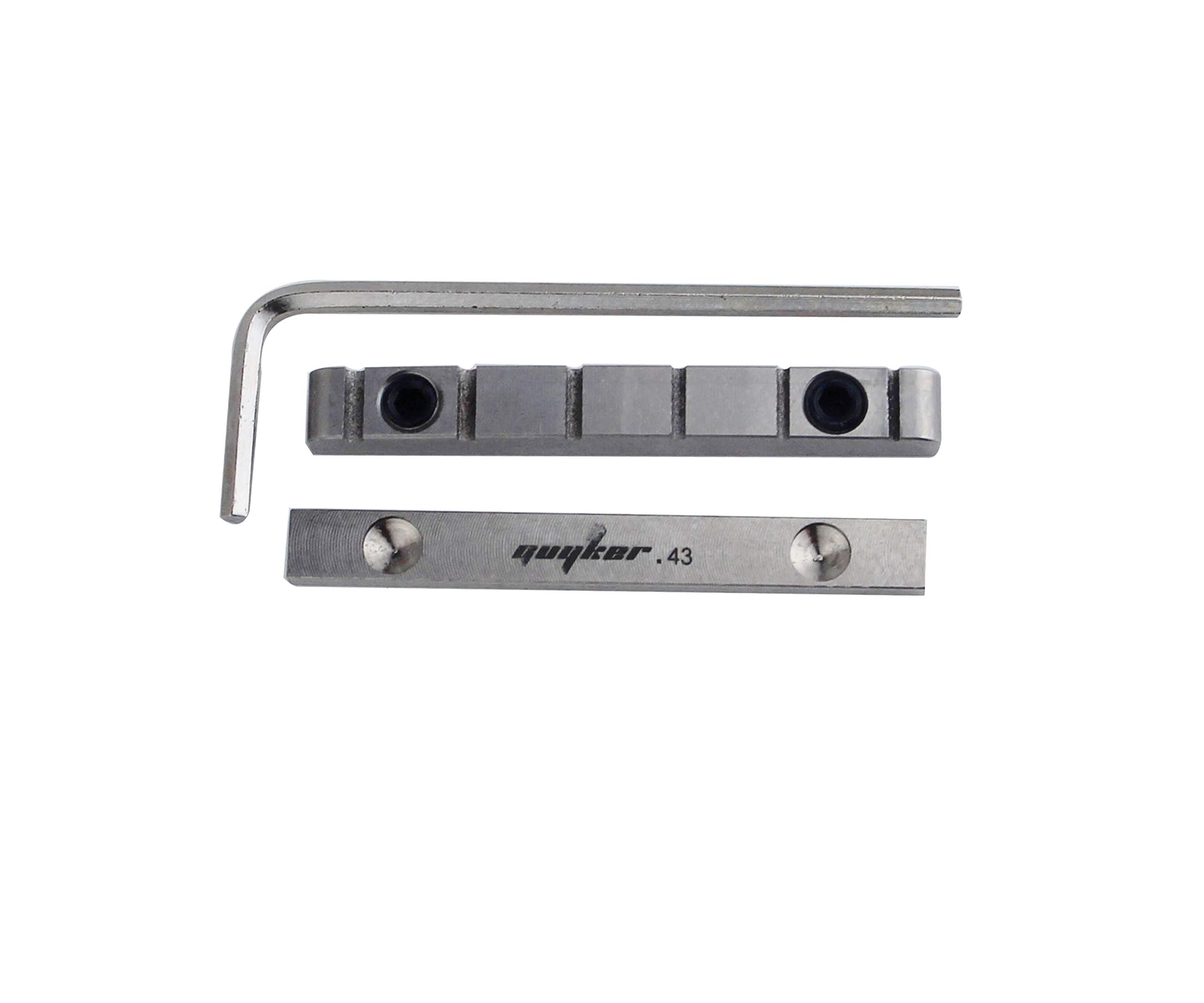 Guyker 43mm Adjustable Guitar Nut - Bell Titanium Alloy Nut (43 x 5mm) Split Regulation Replacement Parts Compatible with Gibson Les Paul LP Style Guitar