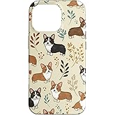 Funny Cute Pattern Welsh Pembroke Corgi Case for iPhone 16 Pro