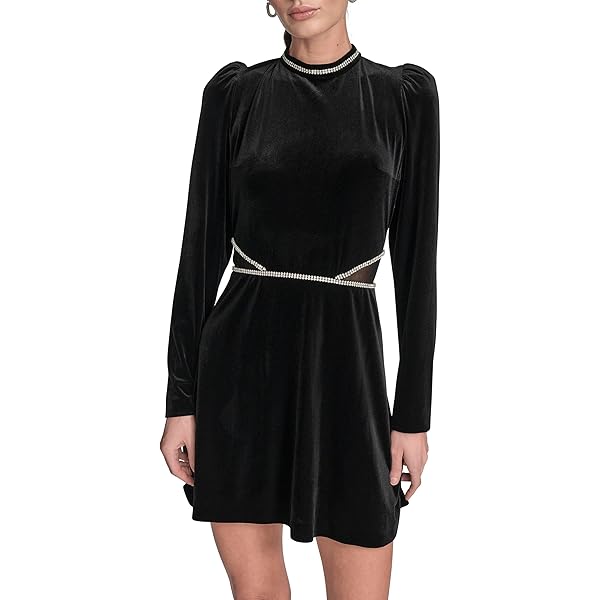 Amazon.com: BCBGMAXAZRIA Women's Mini Dress Long Sleeve Asymmetrical Hem  Ruching Fitted Faux Wrap Style Dresses, Black, X-Small : Clothing, Shoes &  Jewelry