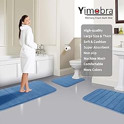 Yimobra Memory Foam Bath Mat Large Size, 31.5 x