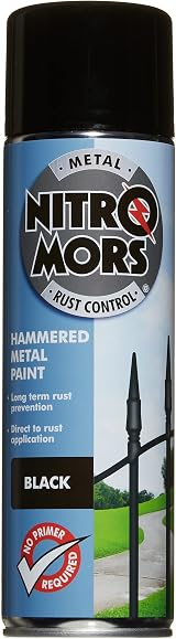 Nitromors Anti-Rust Hammered Finish Metal Spray Paint 500 ml Black view 1
