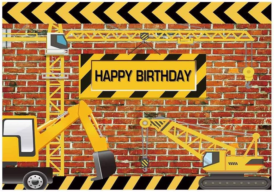 Amazon Com Funnytree 7x5ft Vinyl Construction Theme Birthday