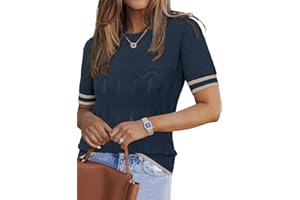 Arach&Cloz Women's Cotton Blend Breathable Crochet Summer Tops 2026