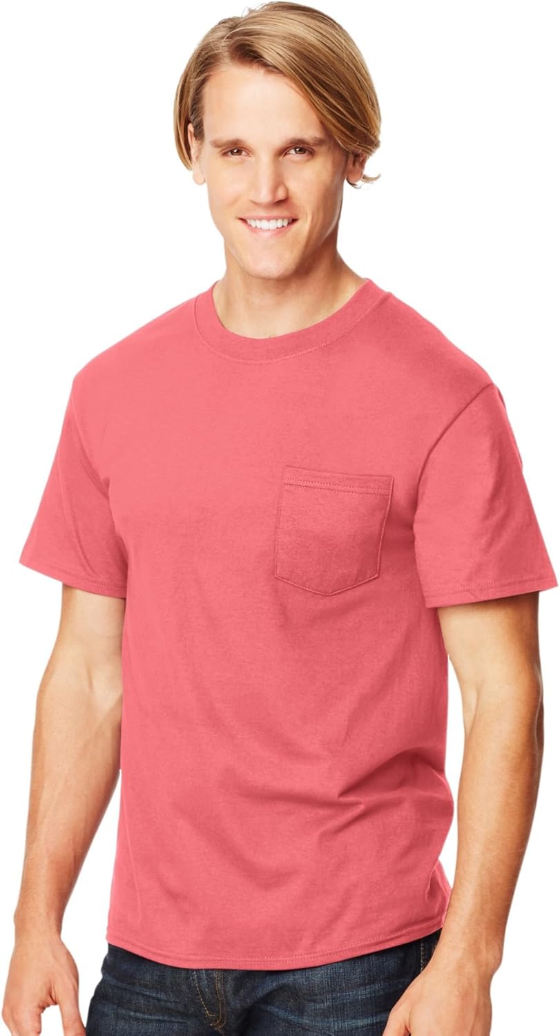 Hanes Men's Short-Sleeve Beefy T-Shirt with Pocket | 
