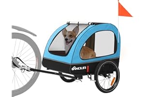 ANOUR Dog Bike Trailer, Dog Buggy for Bicycle, Suitable for Small and Medium Pets Up to 88lbs
