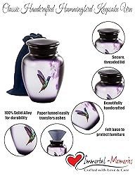Hummingbird Keepsake Urn, Hummingbird Mini Urn for
