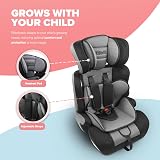 Kidoola Adjustable Booster Car Seat Grey and Black Up to 12 Years view 4