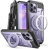 SUPCASE for iPhone 14 Pro Max Case with Stand (Unicorn Beetle Pro Mag), [Compatible with MagSafe] [Built-in Screen Protector & Belt-Clip] Magnetic Protective Phone Case for iPhone 14 Pro Max, Purple