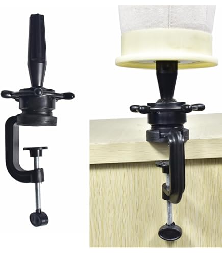 Milano Collection Heavy-Duty Wig Head Table Clamp Stand – Black